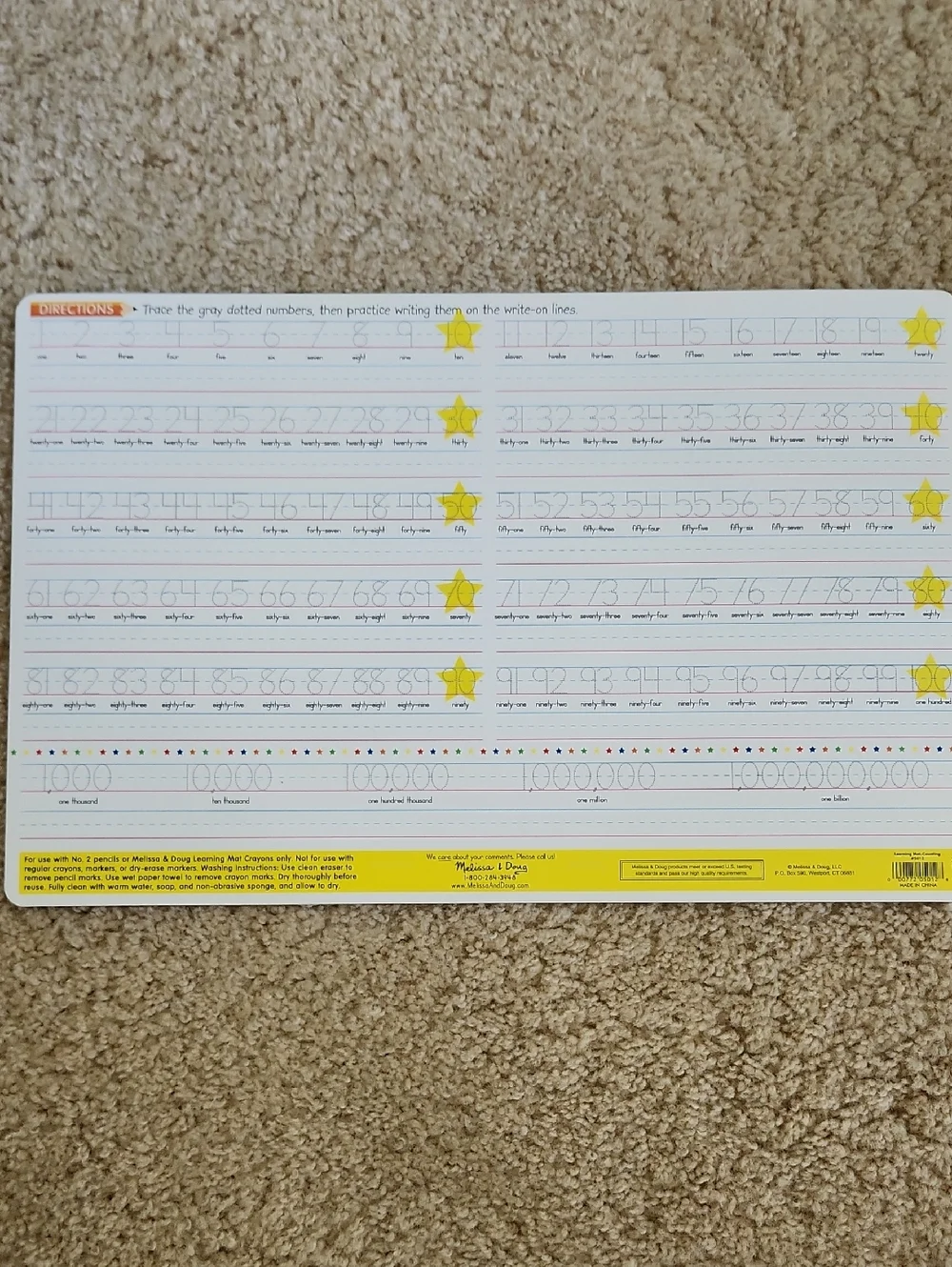Set Of 4 Melissa And Doug Learning Mats - Picture 3 of 11